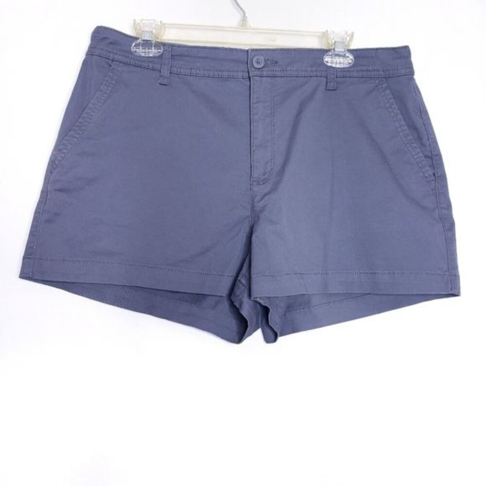 A New Day Gray Chino Casual Shorts Women's Size 14